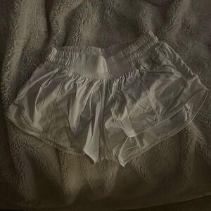 Lululemon 2.5 inseam white shorts, size 0, barely worn